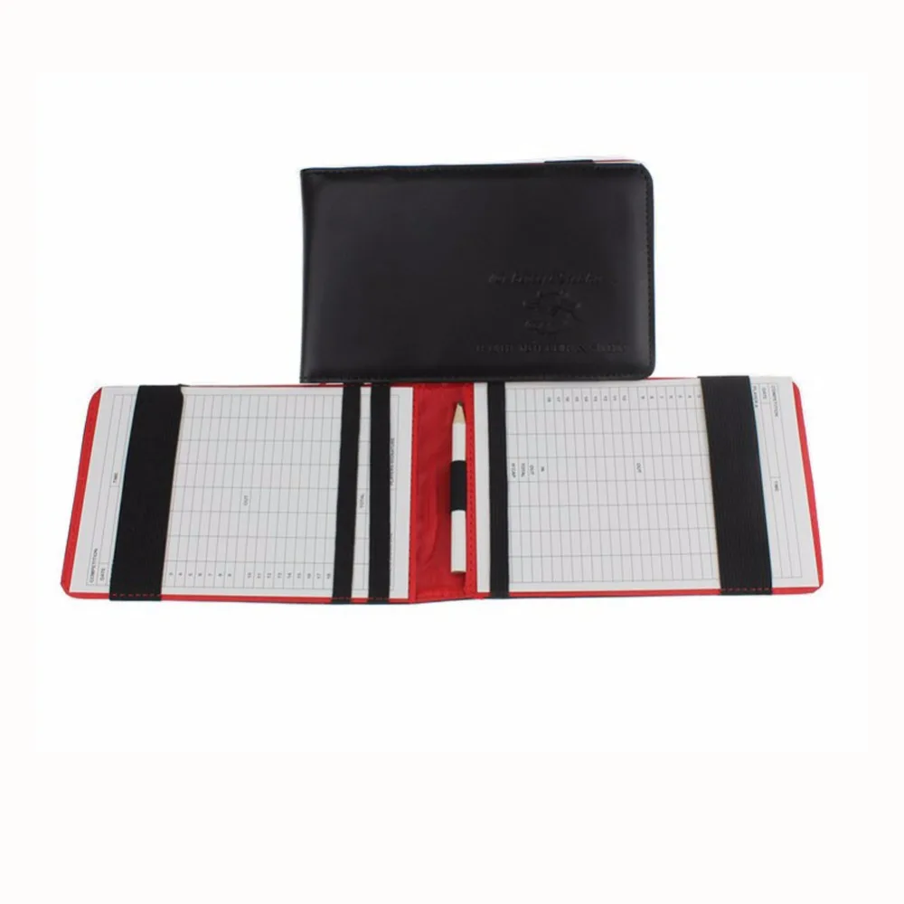Печать логотипов под заказ Golf Yardage книга счет для игры в гольф держатель карты легко носить Гольф подарки оптом