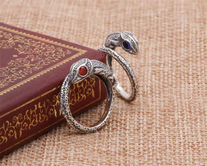 BESTLYBUY кольцо ящерицы 925 пробы серебро мужчины ювелирные изделия натуральный