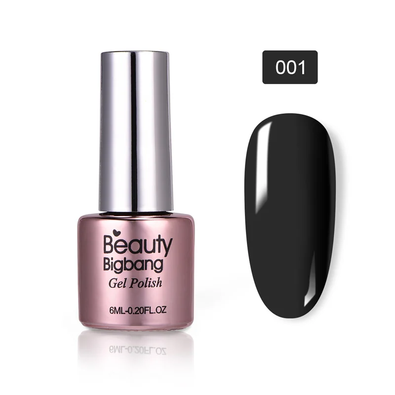 01 BeautyBigBang, 6 мл, 36 цветов, замачиваемый Гель-лак для ногтей, УФ-гель, верхнее покрытие, матовое покрытие, лаки для ногтей, для маникюра, верхнее покрытие, не протирается - Цвет: 01