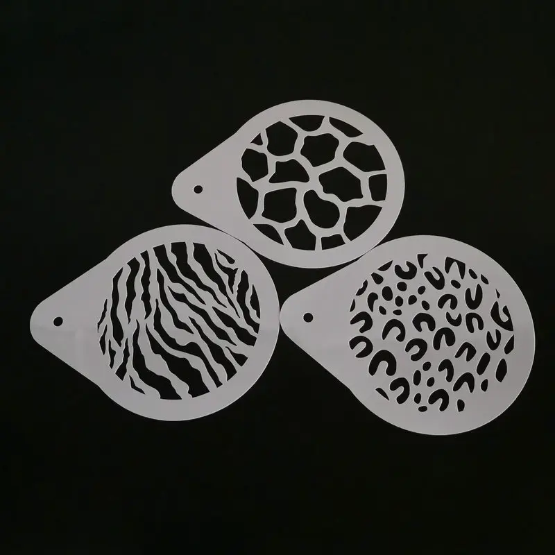 3 шт./компл. трафарет для торта с животным тигром и леопардовым принтом