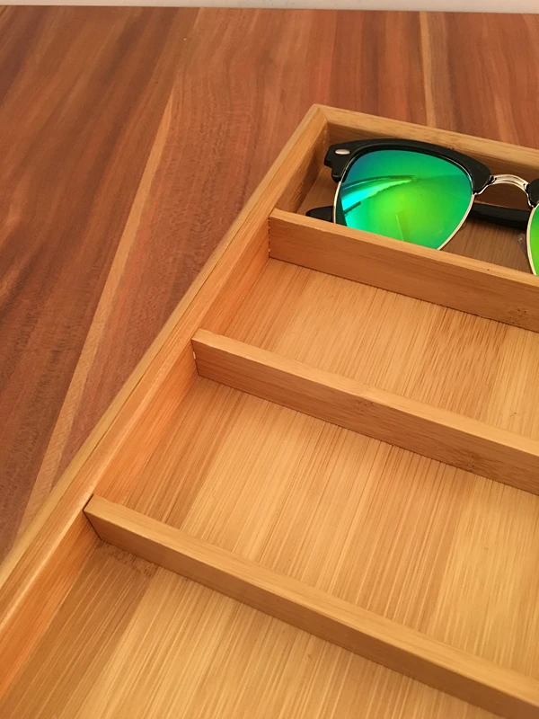 Bamboo glasses display box Storage case retro trend Fashion high-end supplies 6slots | Дом и сад