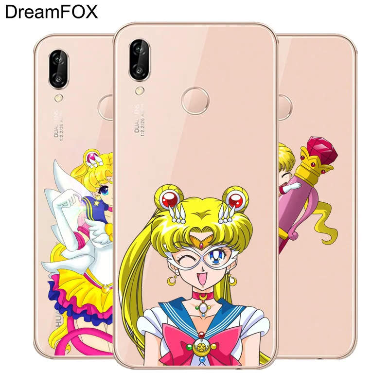 DREAMFOX L545 Сейлор Мун Мягкий ТПУ силиконовый чехол для Huawei Honor 6a 6C 7X9 10 P20 P30 Lite Pro P Smart |