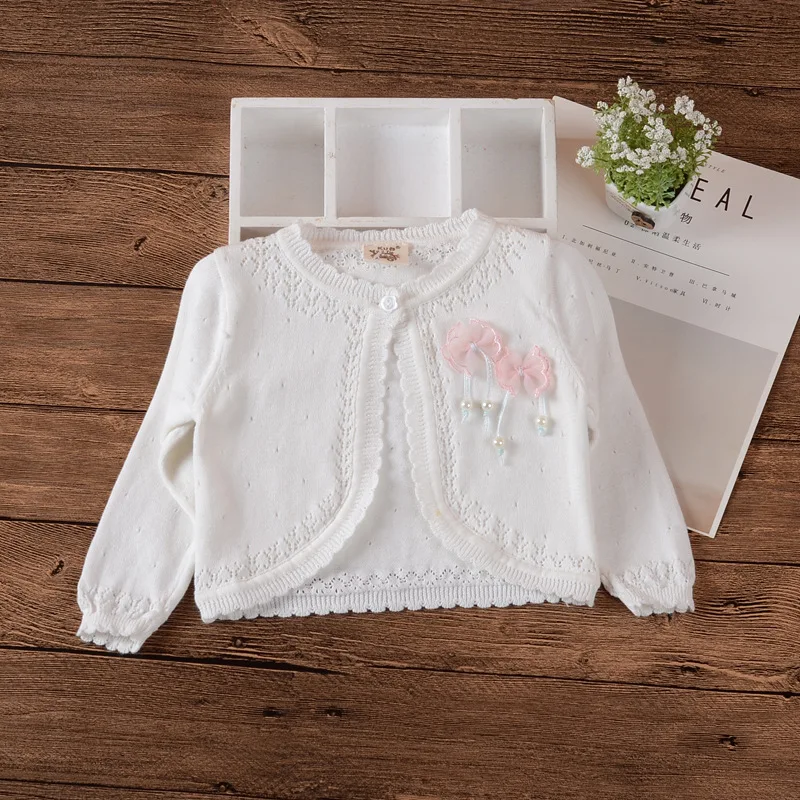Весенний Детский кардиган свитер для девочек куртка хлопковая верхняя одежда 1 2 4