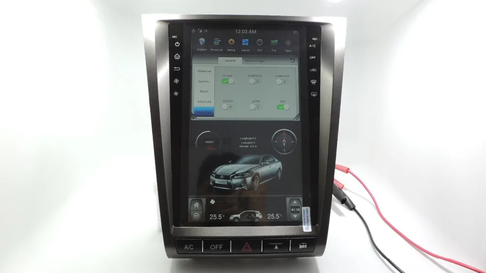 "YOKOTRON" 12," Telsa стиль сенсорный Android 6,0 Автомагнитола RDS для Lexus GS300 GS460 2004-2011+ gps+ камера заднего вида