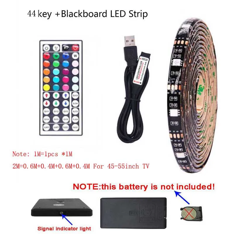 5 в USB мощность светодиодные полосы света RGB 5050 SMD HDTV ТВ Настольный ПК экран