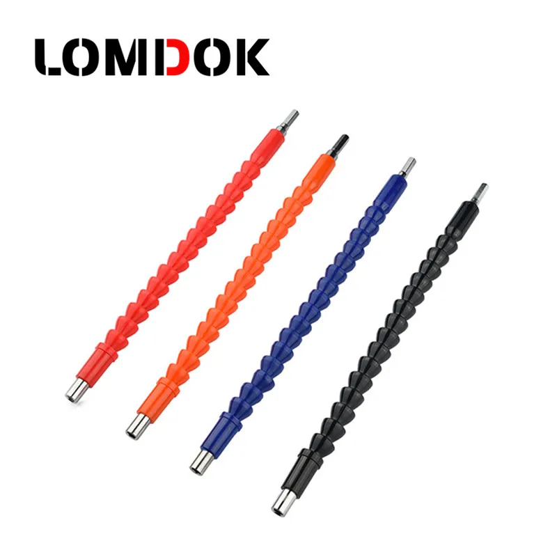 

LOMDOK 1pc 1/4''/6.35mm Flexible Shaft Hex Flex Electronics Drill 295mm Extention Screwdriver drill Bit Holder Connect Rod Tools