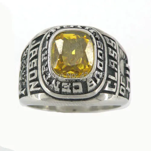 Ювелирные изделия из нержавеющей стали высокое школьное кольцо FSR08W76Y|school ring|high