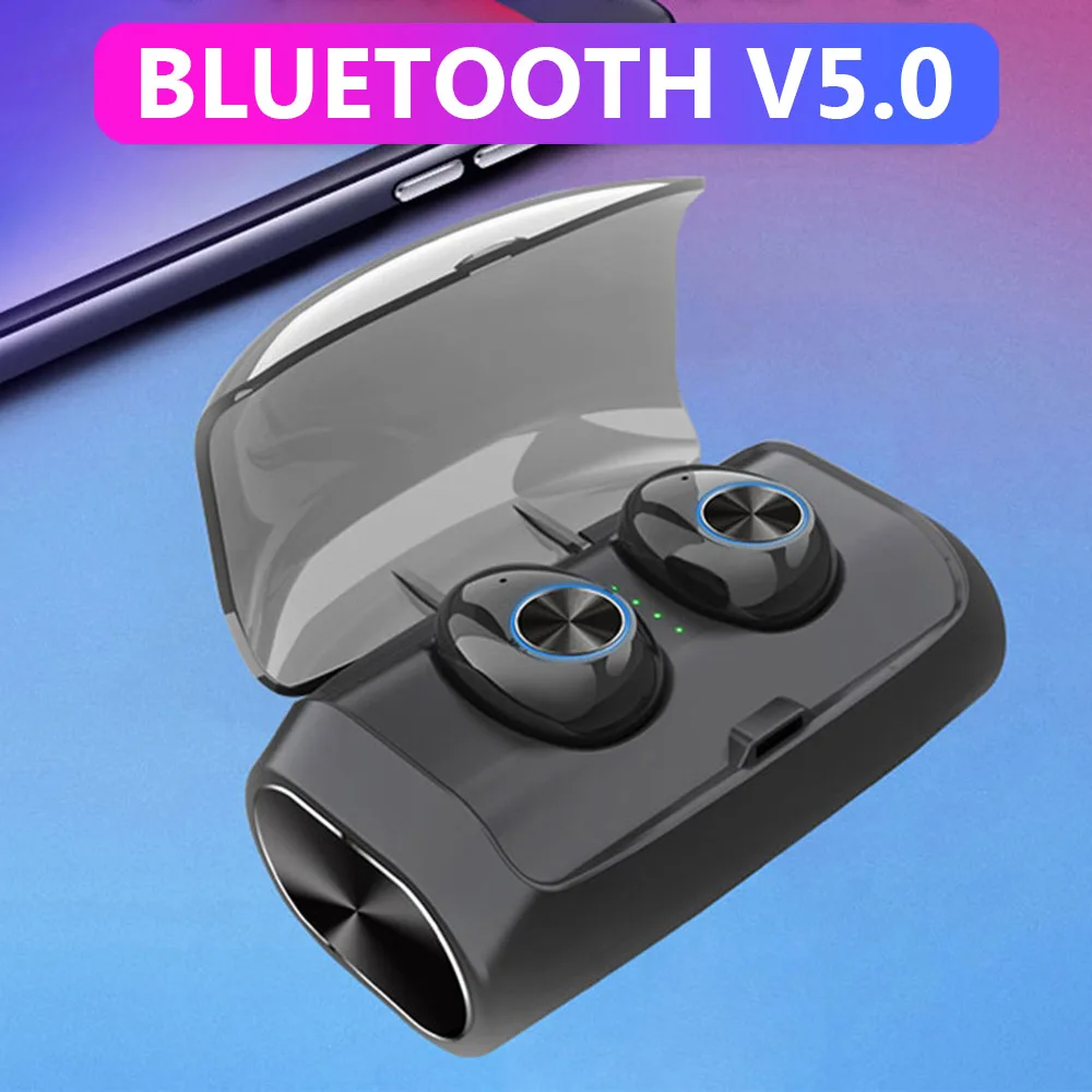 TWS стереонаушники DISOUR V6 с поддержкой Bluetooth 5 0 и внешним аккумулятором на 2600 мА ·