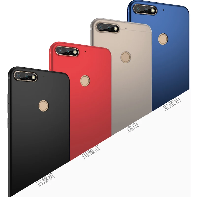 Ударопрочный Мягкий чехол для huawei Y5 Y6 Y7 Y9 Prime 2018 TPU силиконовый тонкий задний
