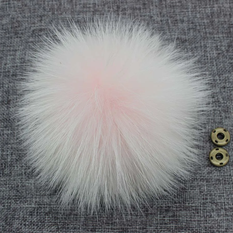 pure pink DIY 13 см 15 см натуральный мех енота помпон для вязаного шарфа Осень Зима Шарфы из натурального меха лисы помпон для шапки шарфы и обертывания - Цвет: pure pink