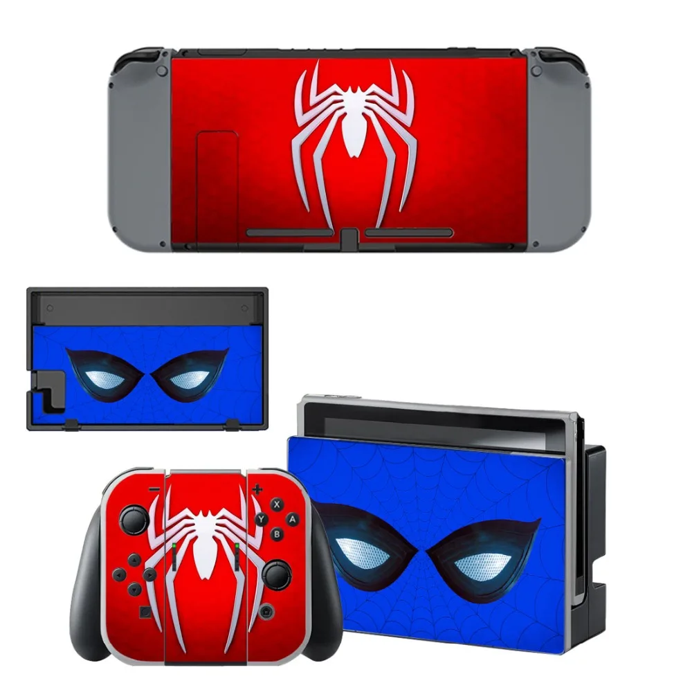 Виниловая наклейка на кожу Человека паука Venom для Nintendo Switch NS консоль + контроллер