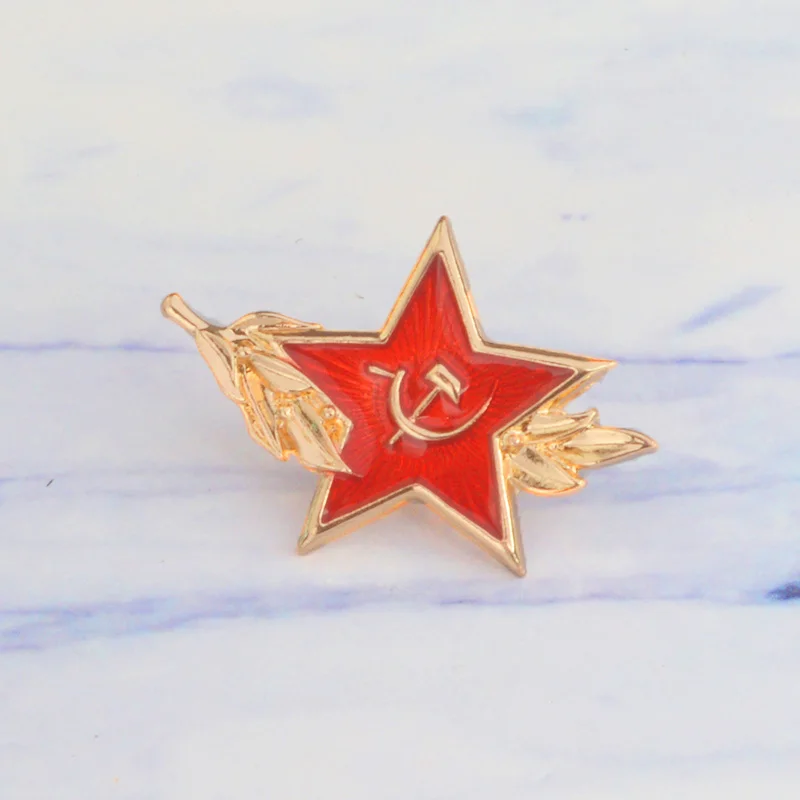 Флаг СССР Эмаль Булавка холодная война советская CCCP Красная звезда серп брошь с изображением молотка значок подарка значок КНОПКА нагрудная булавка для пальто Кепка подарок