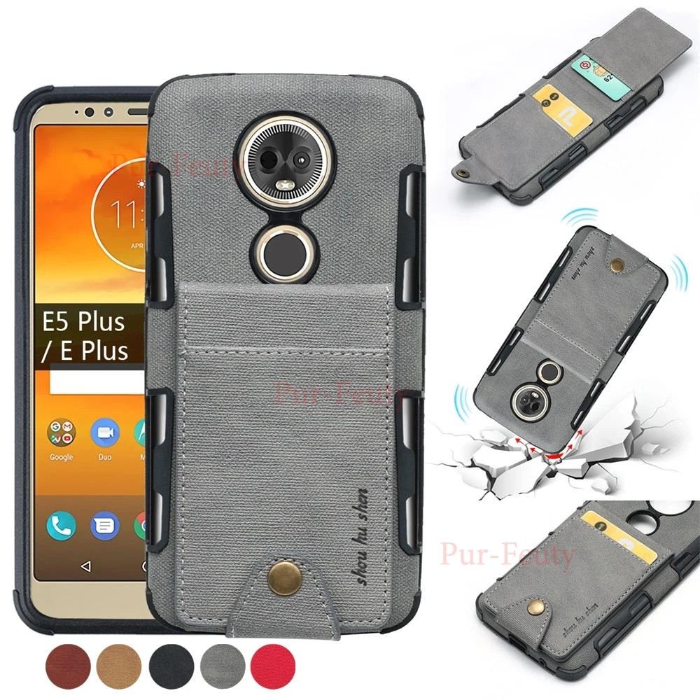 Чехол для moto rola moto E4 XT1767 XT1766 E5 G4 G5 S Plus, тонкий холщовый противоударный чехол с держателем для карт, откидной Чехол для moto g4 g5 g5s plus