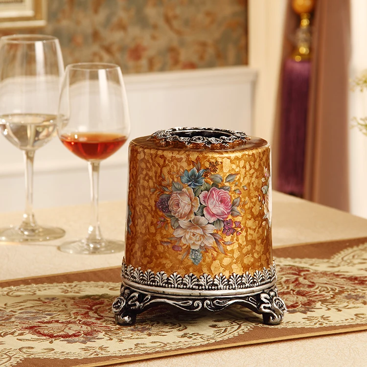 Европейский Винтажный бумажный держатель для салфеток из смолы расширенная