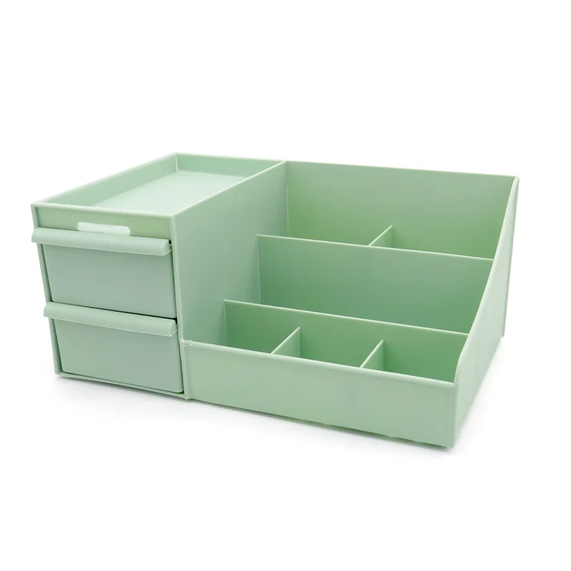 Light Green Косметический ящик для хранения, пластиковый туалетный столик для макияжа, стойка для ухода за кожей, Домашний Органайзер, контейнер для мобильного телефона - Цвет: Light Green