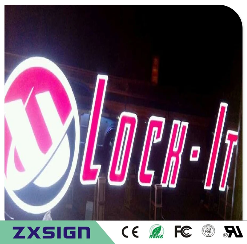 

Custom Outdoor advertising front lit Acrylic led logo signs