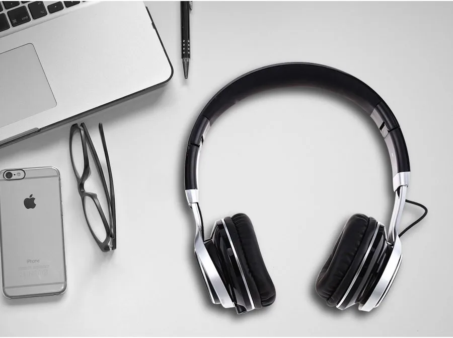 HiFi бас-наушники с микрофоном над ухом наушники Бас Звук музыкальные стереонаушники для iPhone Xiaomi sony huawei PC
