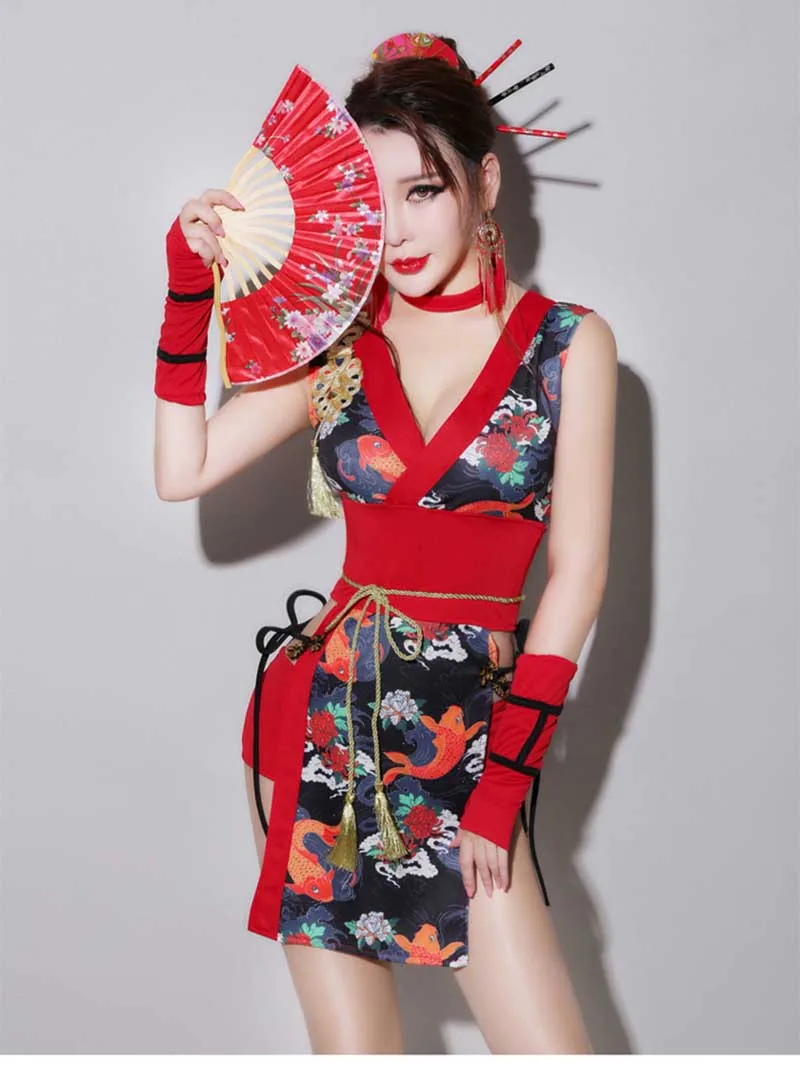 Женский костюм-кимоно для косплея рыба и леди