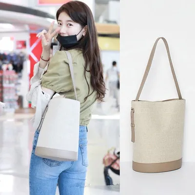 Новая холщовая сумка мешок через плечо повседневная модная тканевая мессенджер