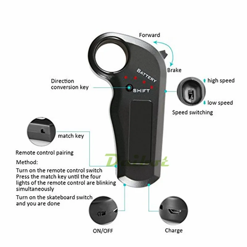 4 колеса Электрический минискейтборд мотор для скутера ХОВЕРБОРДА boosted board с
