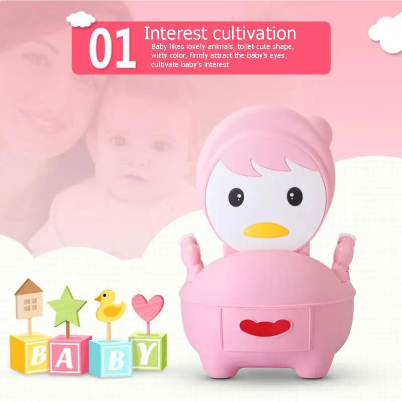 Cartoon Cute Baby Potty Toilet Bowl Training Pan Toilet Seat Kids Bedpan Diapering Toilet Training