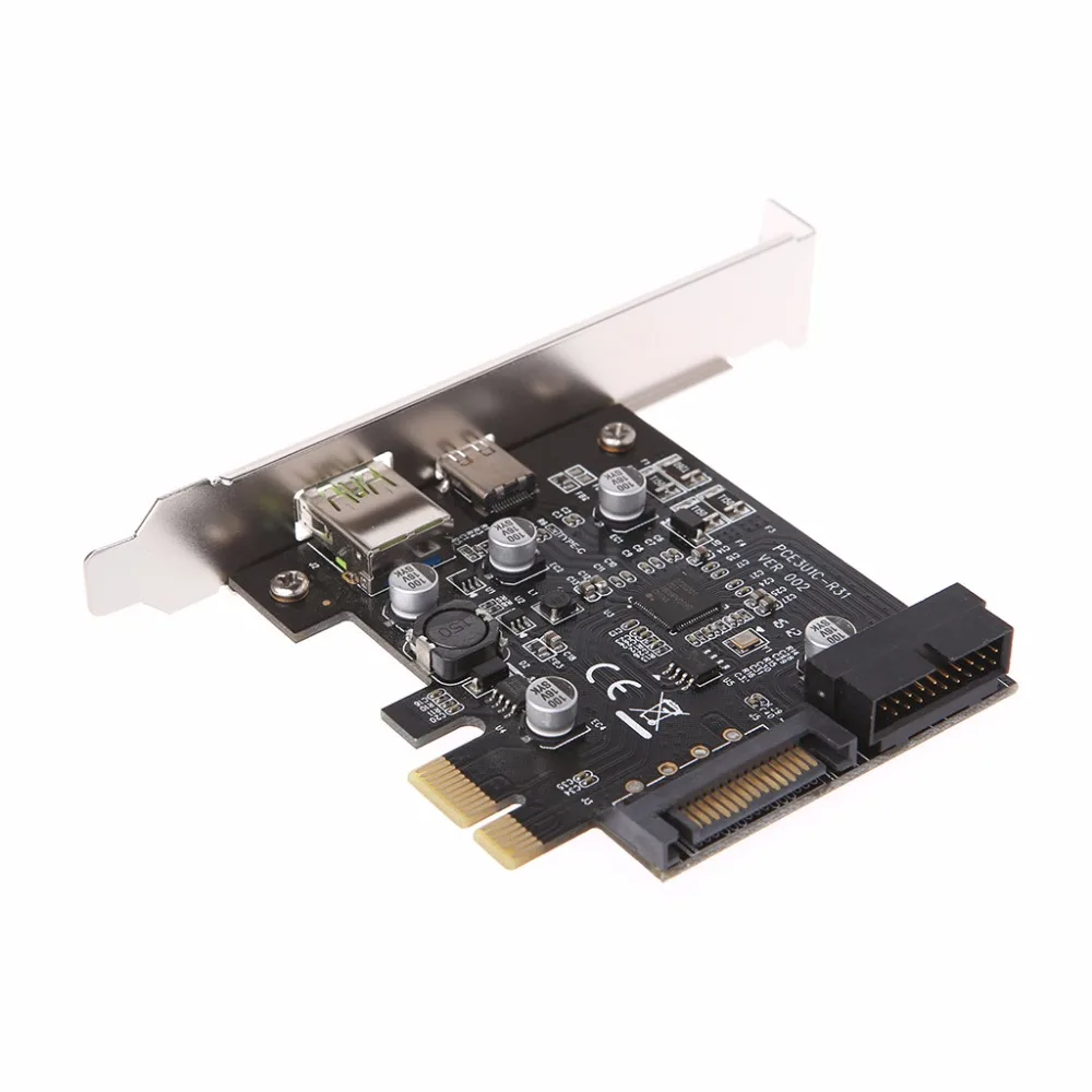 Адаптер PCI E Express для USB 3 1 Type C зарядное устройство с разъемом типа Расширительная