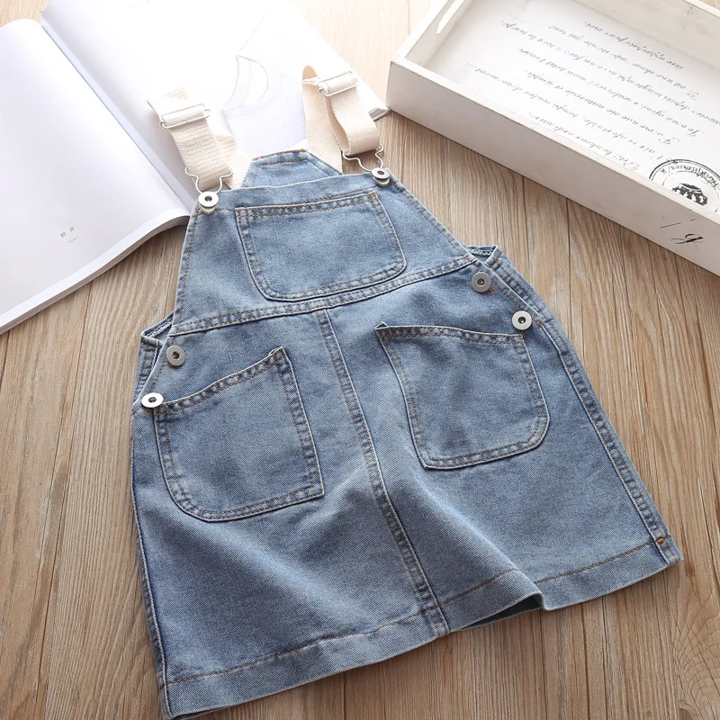

Spring Children Clothing Girls Loose Denim Dresses With Pocket Cute Toddler Girls Elastic Bib Dress Toddler Kids Jeans Vestidos