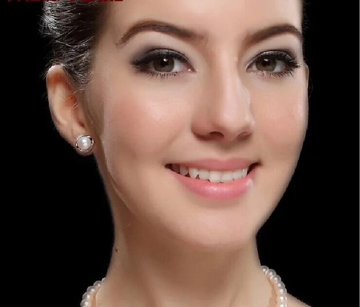 Женские серьги из серебра 925 пробы с натуральным жемчугом 8 9 мм|925 sterling|earrings real