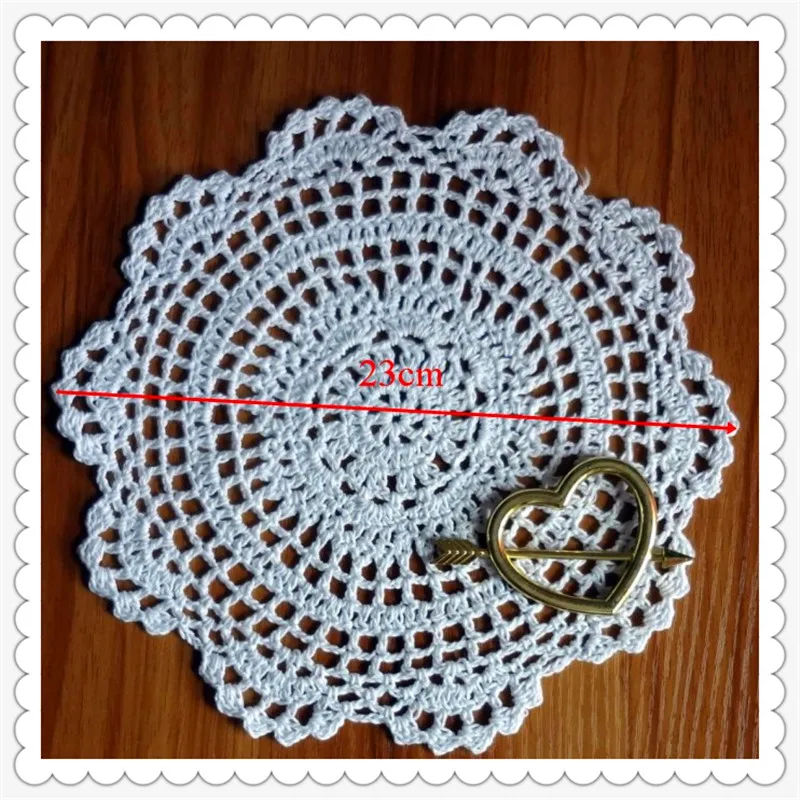 Круглый нескользящий коврик для напитков из натурального хлопка столовый стол в