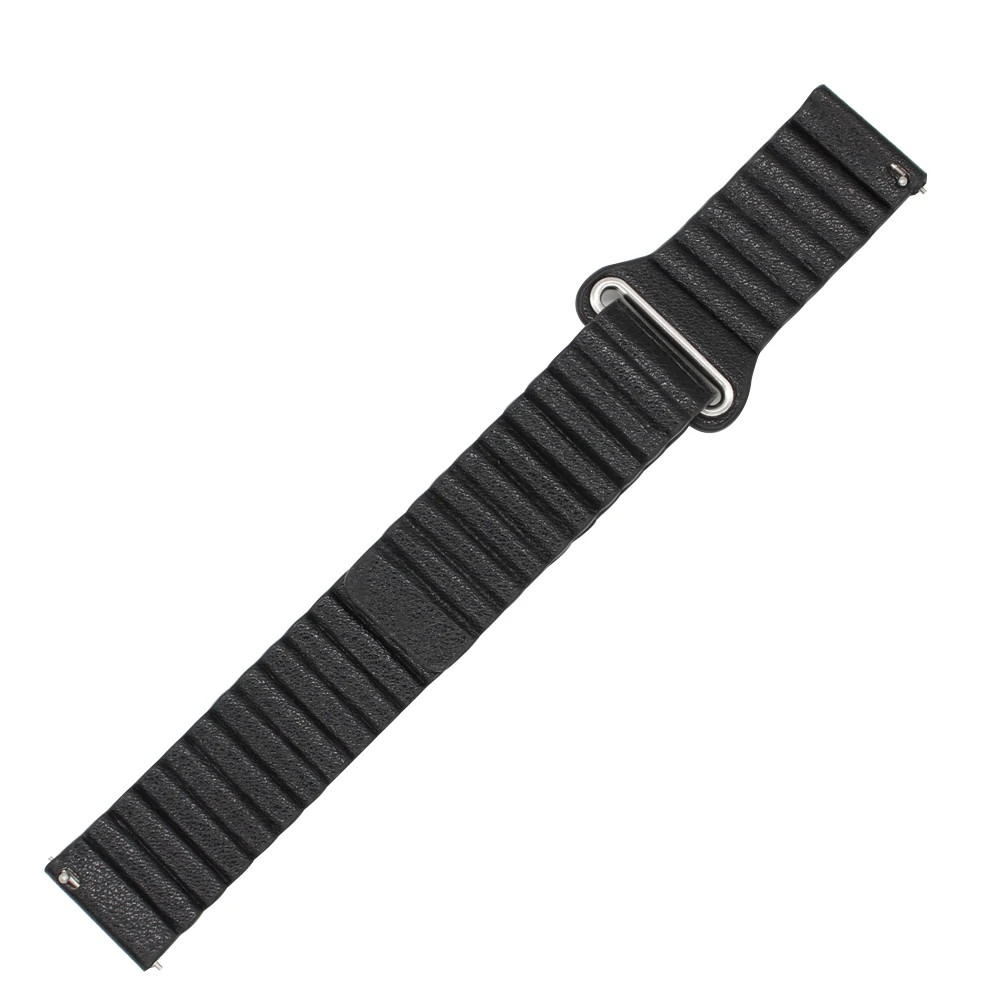 22 мм ремешок для часов из натуральной кожи с магнитной застежкой для samsung gear S3 Classic Frontier Quick Release Watch Band Wrist Bracelet