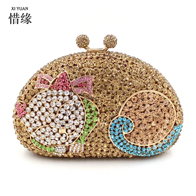 Женский клатч XIYUAN с кристаллами и стразами ручной работы розовый|clutch bag|beaded clutch