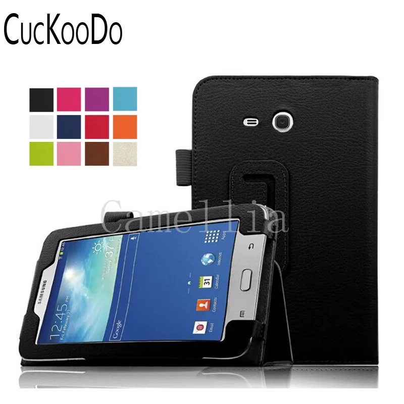 Чехол CucKooDo для Samsung Galaxy Tab 3 Lite 7 0 Folio Pro Обложка телефона с искусственными