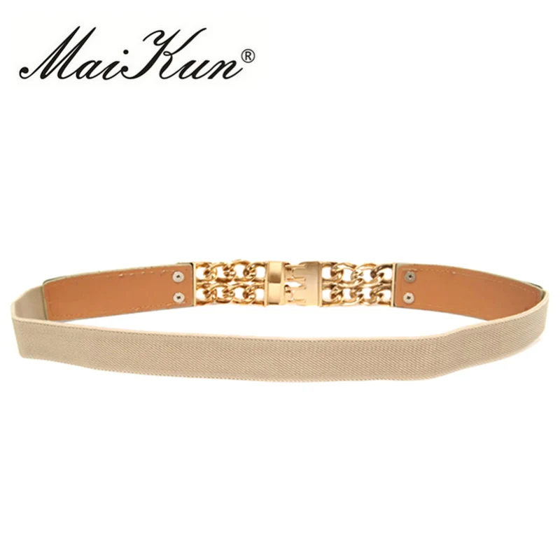 Maikun ремень женский пояс роскошный золотой цепи для женщин платья тонкий