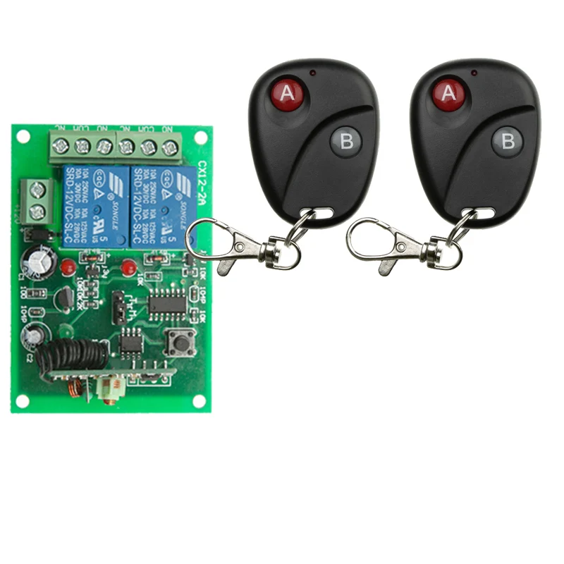 DC 12V 2 CH 2CH RF беспроводной переключатель системы дистанционного управления ЧЕРНЫЙ