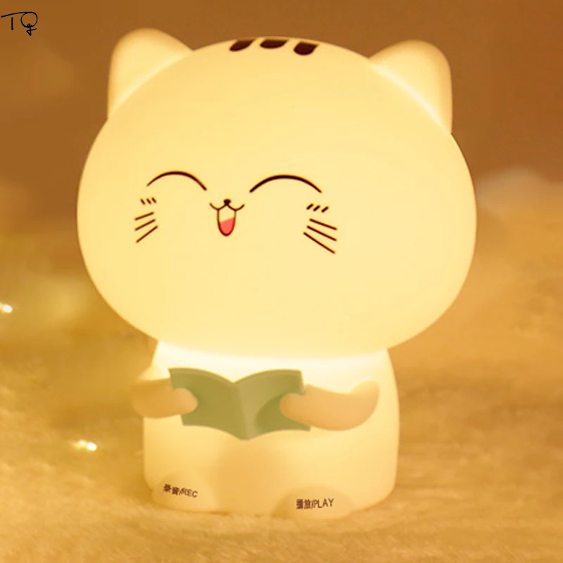 Говорящая Ночная лампа светодиодная запись пульт дистанционного управления USB