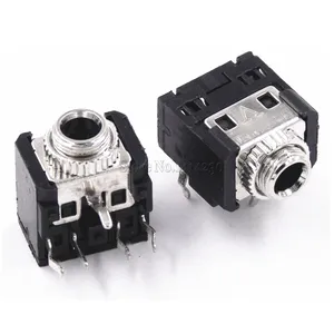 10 шт. PJ306M PJ-306M 3,5 мм гнездовой аудио разъем 5-контактный DIP стерео разъем для наушников с гайкой