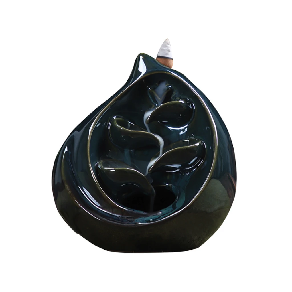 

Creative Backflow Stick Incense Burner Ceramic Aromatherapy Furnace Sandalwood Ornament Decoration Use In Teahouse Home Decor