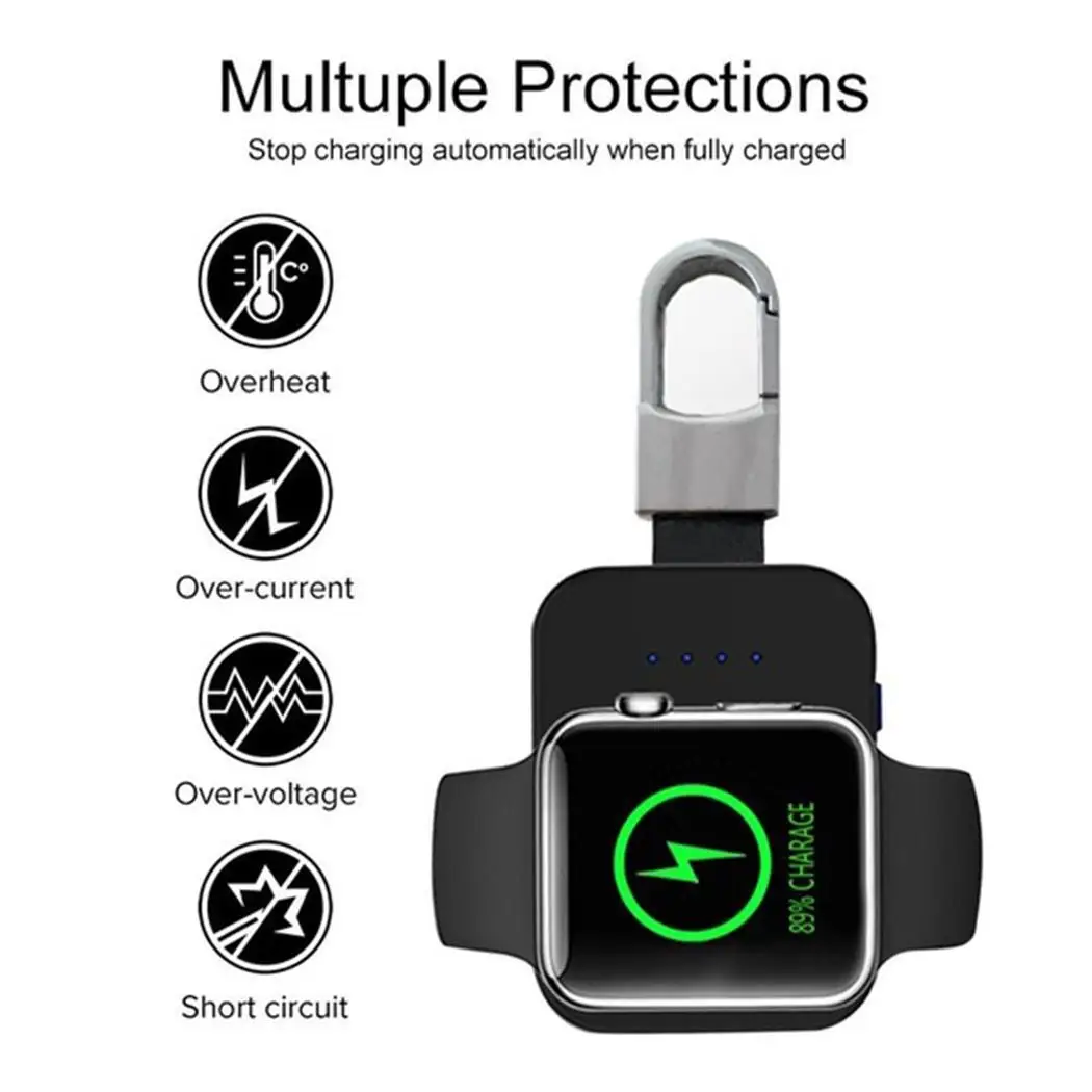 Для Apple Watch Зарядка сокровище часы брелок Мобильная мощность мини Беспроводная