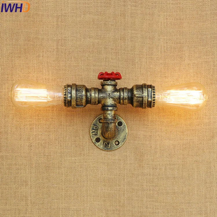 Настенный светильник IWHD в античном стиле для водопроводной трубы винтажный