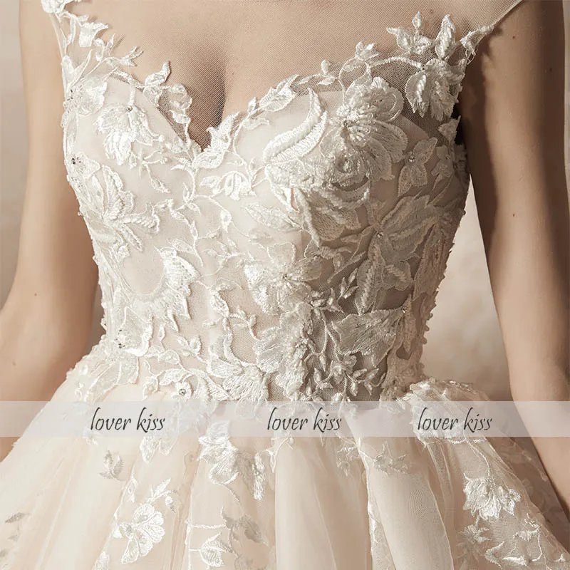 Lover Kiss vestidos novias boda пикантные Grand свадебное платье длинный шлейф настоящая фотография дизайн невесты платья для женщин robe de mariage