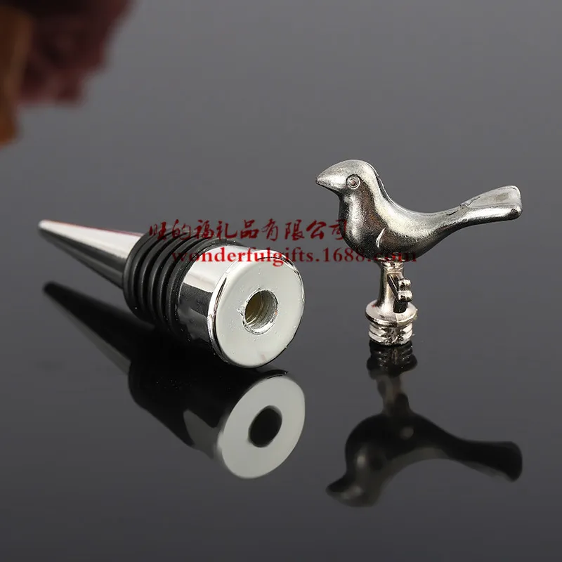 Wedding Supplies Creative party Favor Gift for guest - Love Bird Chrome Wine Bottle Stopper 1 piece | Дом и сад