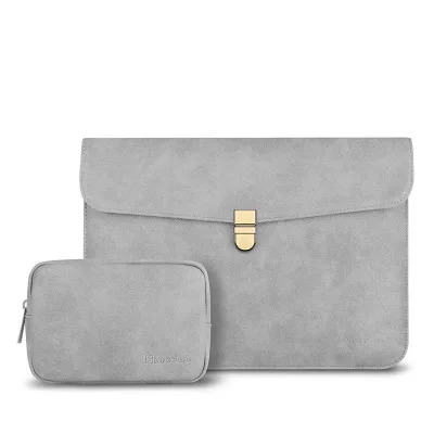 gray sets Чехол для Macbook Air 13 Pro 14 15 с сенсорной панелью, водонепроницаемый матовый чехол из искусственной кожи, чехол для ноутбука для Xiaomi Mi, чехол для ноутбука 13,3 - Цвет: gray sets