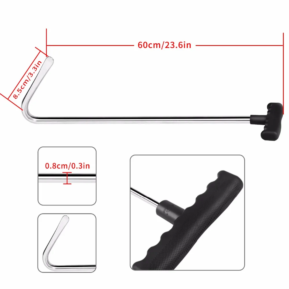 

5pcs/set PDR Rods Crowbar Tools Hooks Push Rod for Dent Removal Car Body Repair Hail Damage Repair tools Car Crowbar Kit