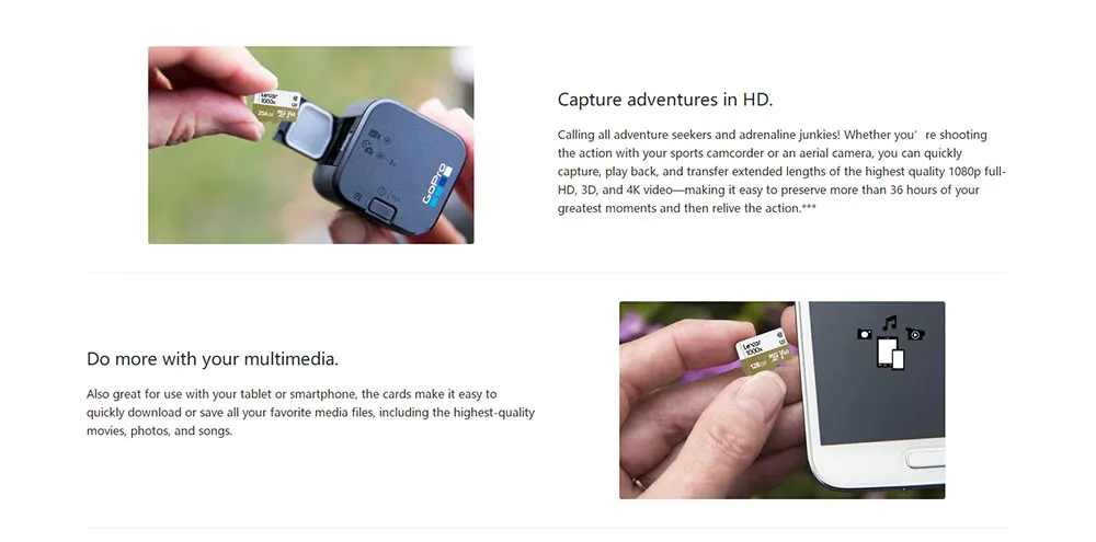 Lexar 150 МБ/с./с. 1000x Micro sd карта 32 Гб 64 Гб 128 ГБ для дрона спортивная видеокамера microsd 256 Гб карта памяти+ подарок кардридер UHS