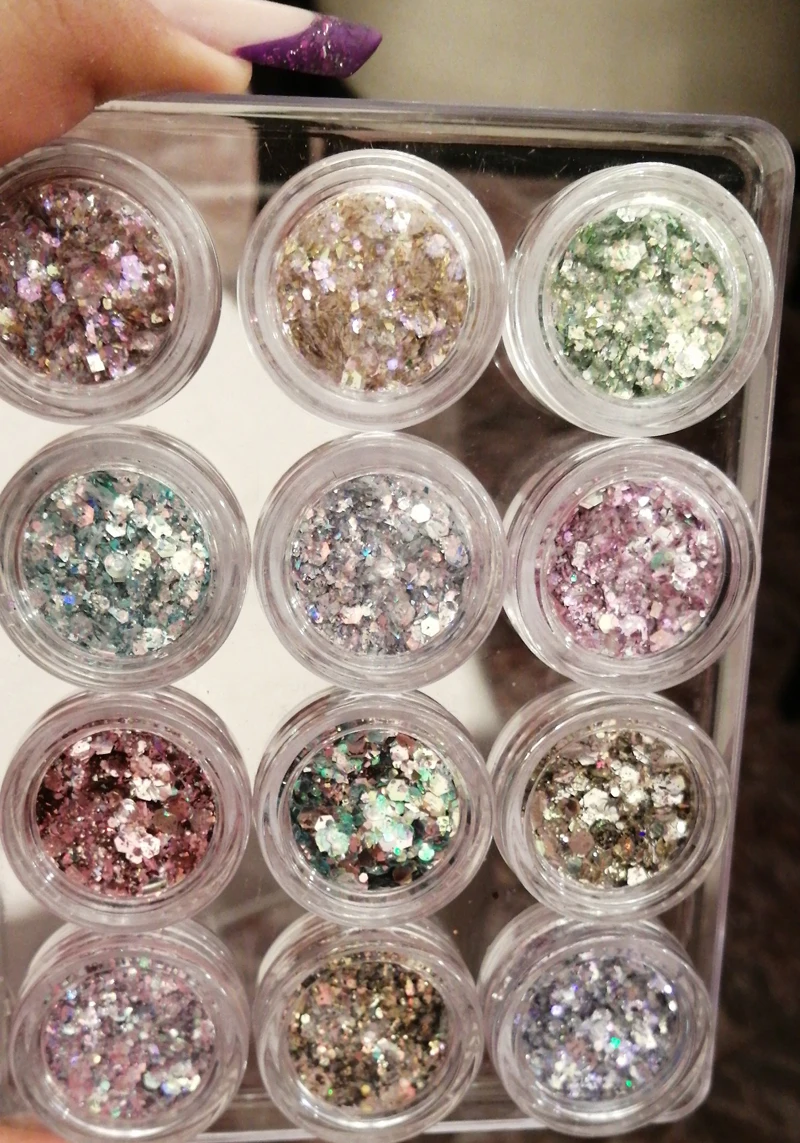 

50 Grams -1 bag (Mix )Holographic Unicorn Dandruff Mirror Flakes nail art Glitter Nail Art Glitter Iridescent Glitter/ sequins/