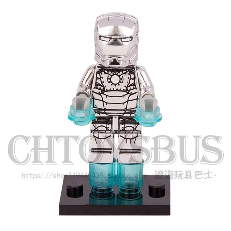 Один продажи гальваническим Щепка покрытием железный человек MARK2 Super Heroes DIY