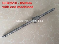 sfu2510 850mm ballscrew with ball nut with bk20bf20 end machined
