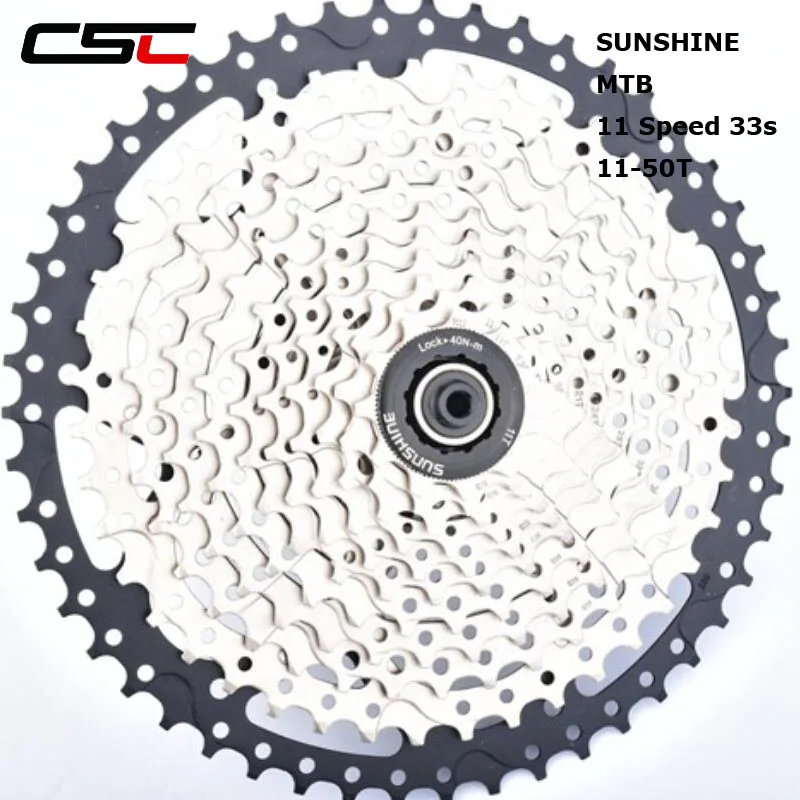 

CSC 11-50T 33s Wide Ratio bicycle MTB freewheel sprockets 11 speed cassette mountain bike flywheel 50T Cog