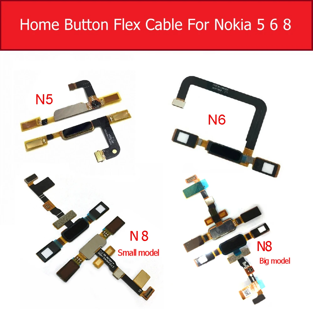 Датчик отпечатков пальцев гибкий кабель для Nokia 5 6 6,1 7 8 Кнопка Home Touch ID КЛЮЧ гибкий ленточный запасные части