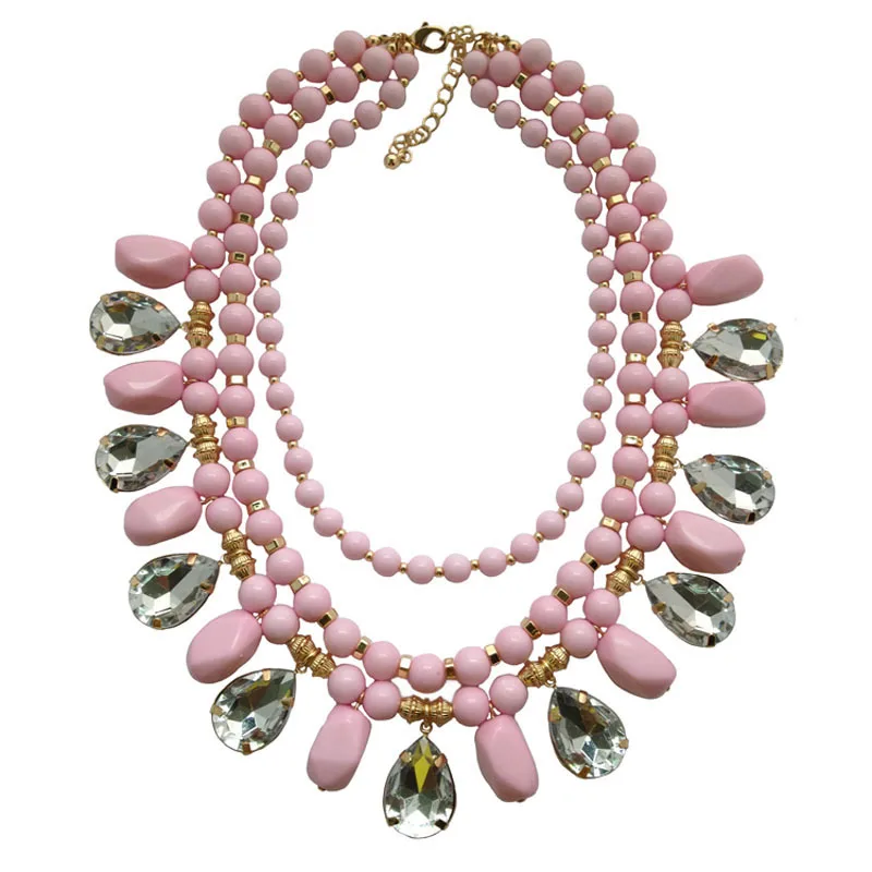 2017 Новый дизайн бисер цепи ожерелье и кулон заявление пузырь воротник choker